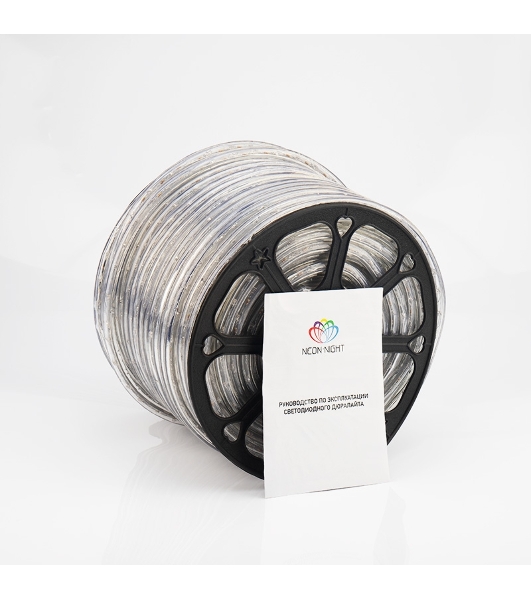 Дюралайт Neon-night LED, постоянное свечение (2W) - теплый белый, 36 LED/м, бухта 100м