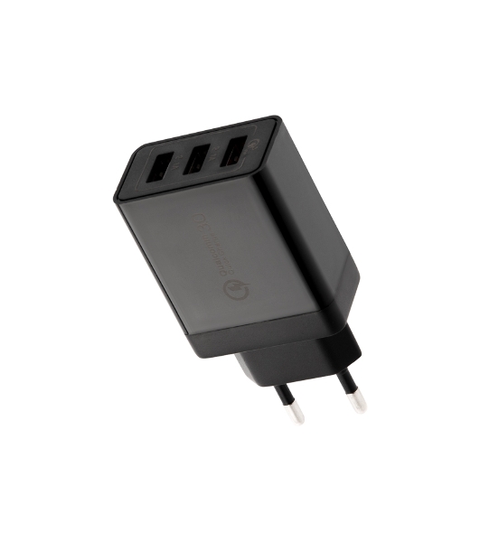 Сетевое зарядное устройство-переходник Rexant 3xUSB адаптер, 30W черный