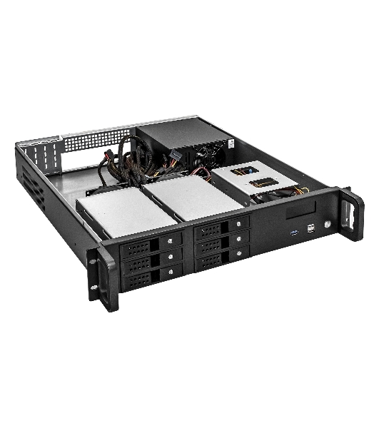 Серверный корпус ExeGate Pro 2U480-HS06 (RM 19', высота 2U, глубина 480, БП 1000ADS, 6xHotSwap, USB)