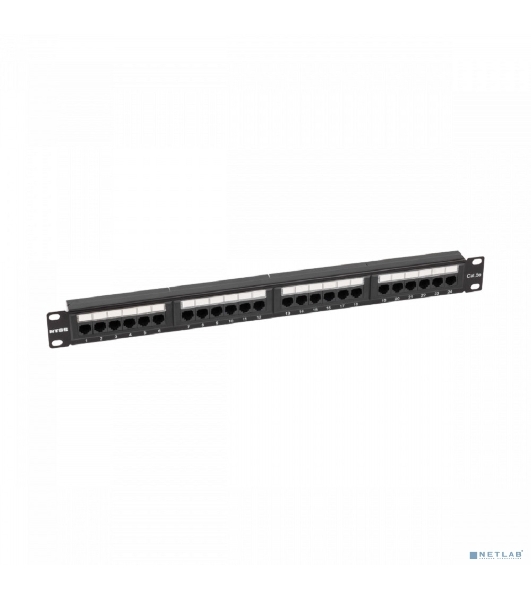 Патч-панель NTSS NTSS-PP-1U-24-UTP-RJ45-5E-D 19' 1U 24xRJ45 кат.5E UTP