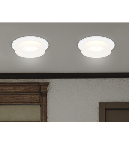 Светильник Ambrella light TN1311 SWH/FR белый песок/белый матовый GU5.3 D98*45