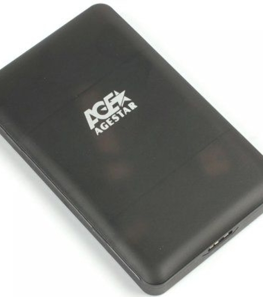 Внешний корпус для HDD/SSD AgeStar 3UBCP3 SATA пластик черный 2.5'