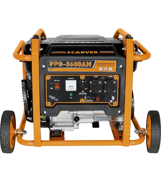 Электрогенератор бензиновый Carver PPG-3600AM, 2.8 кВт, 67 дБ, 50 кг