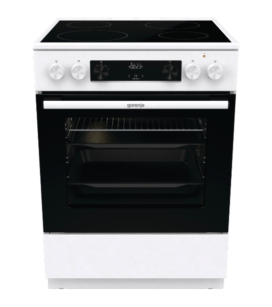 Плита электрическая Gorenje GEC6C40WD белый, конфорок 4 электрических, духовка 71 л, 60 см x 85 см x 60 см