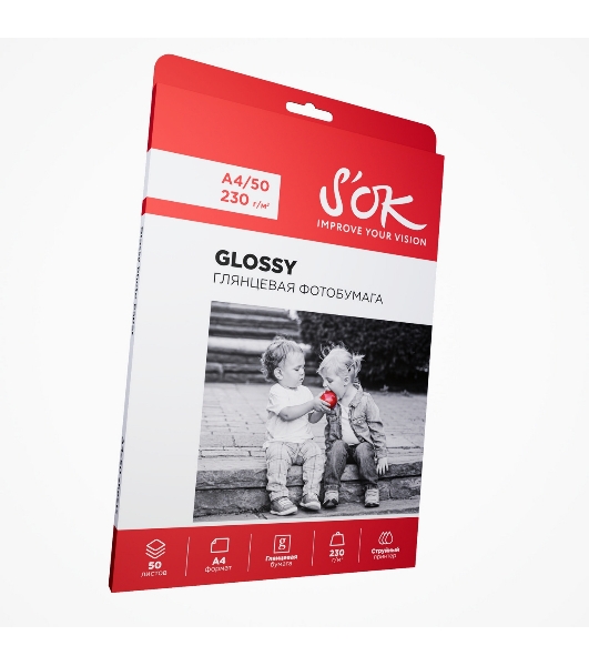 Фотобумага CC Glossy ; 230gsm; A4*50 Глянцевая; 230г/м2; формат А4; 50 листов