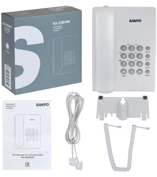 Телефон проводной SANYO RA-S204W белый