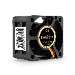 Вентилятор для корпуса ExeGate EX04020S2P-5 черный, 40 мм, 5000 об/мин, 22 дБ, 3 pin, фото 1