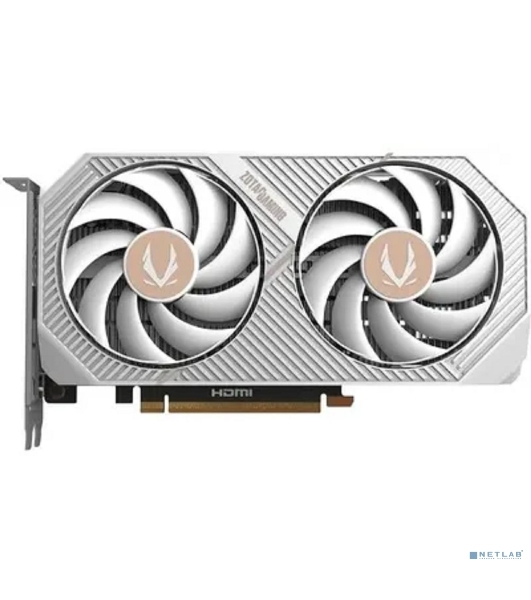Видеокарта Zotac GAMING GeForce RTX 5050 TWIN EDGE OC WHITE ED, NVIDIA RTX 5050, 8 ГБ GDDR6, 128 бит, PCI-e 5.0, 1xHDMI, 3xDP, 2602 МГц