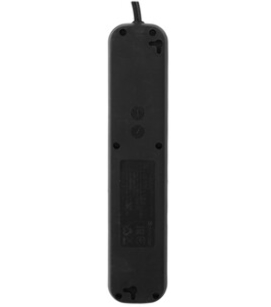 Удлинитель Defender с заземлением M518 1.8 м, 5 розеток, черный