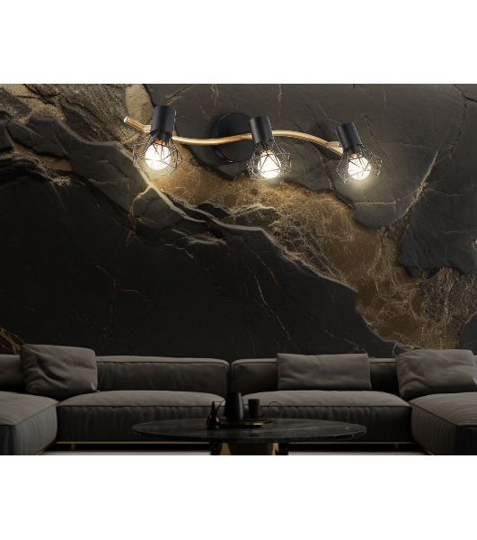 Светильник Ambrella light TR8657/3 BK/GD черный/золото E14/3 max 60W 550*100*185