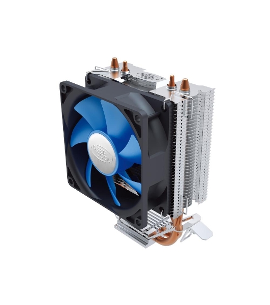 Кулер для процессора DEEPCOOL ICE EDGE MINI FS V2.0 синий, 80 мм, алюминий/медь, 2200 об/мин, 24.7 дБ, 3 pin, 100 Вт, 112 мм