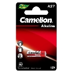 Элемент питания алкалиновый для пультов сигнализаций Camelion LR27A Mercury Free A27-BP1 12В BL-1 (блист.1шт), фото 1