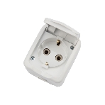 Розетка одноместная Kranz Mini OG открытой установки с заземлением, IP54 белая, фото8
