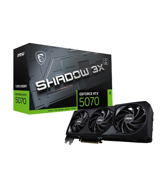 Видеокарта MSI PCI-E RTX 5070 12G SHADOW 3X OC NVIDIA GeForce RTX 5070 12Gb 192bit GDDR7 2542/28000 HDMIx1 DPx3 HDCP Ret