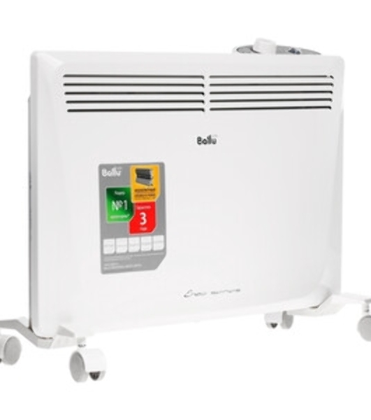 Конвектор электрический Ballu Enzo BEC/EZMR-1500 белый, 1500 Вт, 20 м2, термостат