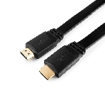 Кабель Cablexpert HDMI CC-HDMI490-15, 19M/19M, v2.0, медь, позол.разъемы, экран, плоский кабель, 1м, черный, пакет, фото5