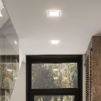 Светильник Glass кв 12W 900lm 3000K 220-240V IP20 монт Ø118х118 160x160x30 с дек стек LED, фото2