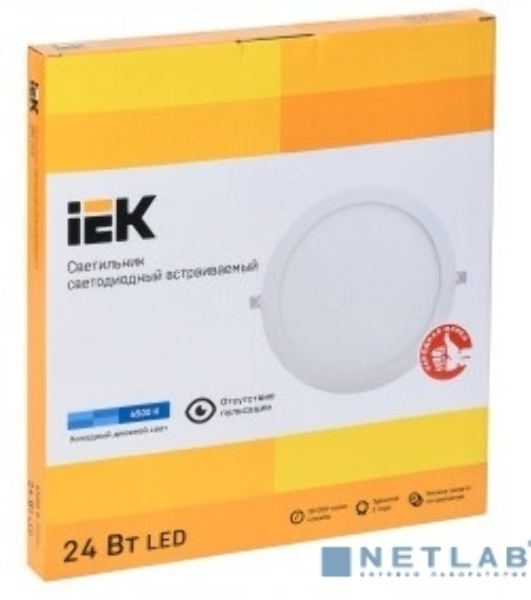 Светильник LED ДВО 1610 24Вт 6500К IP20 круг белый IEK LDVO0-1610-1-24-6500-K01