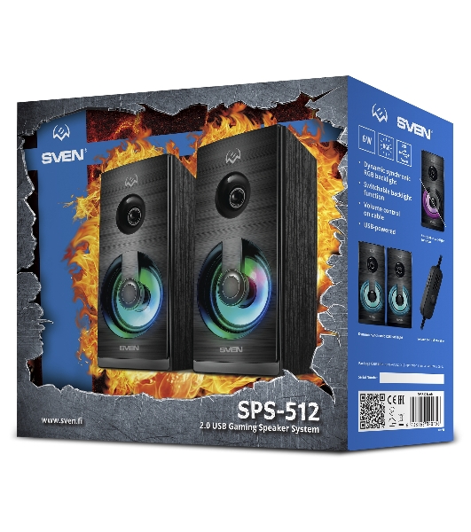 Акустическая система SVEN SPS-512 2.0 черные