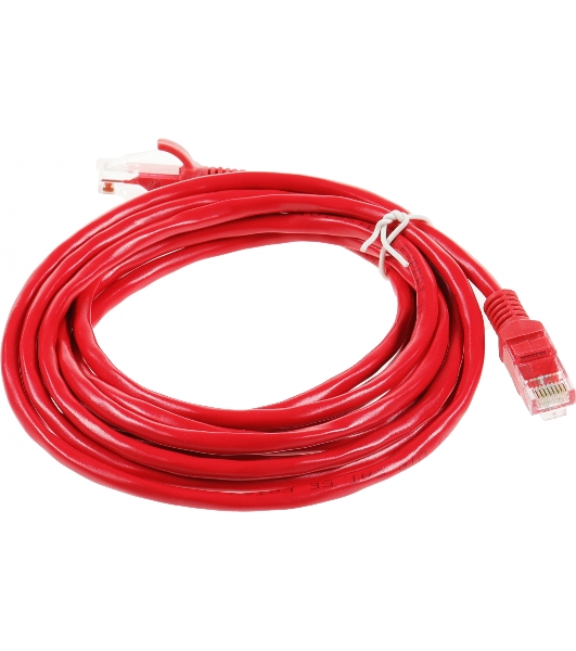 Патч-корд Premier PP12-3M/R 1000Гбит/с UTP 4 пары cat.5E CCA molded 3м красный RJ-45 (m)-RJ-45 (m)