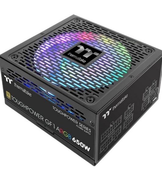 Блок питания Thermaltake Toughpower GF1 ARGb RTL (PS-TPD-0650F3FAGE-1), 650Вт, 80 PLUS Gold, 140мм, модульный, черный