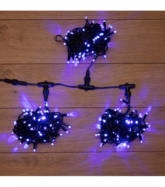 Гирлянда Neon-night LED ClipLight 24V, 3 нити по 10 метров, цвет диодов синий