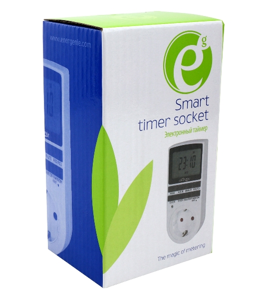 Таймер электрический Energenie EG-SST-01, LCD-дисплей 2,3″, белый