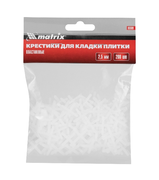 Крестики Matrix, 2,5 мм, для кладки плитки, 200 шт.