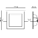 Светильник Glass кв 12W 900lm 3000K 220-240V IP20 монт Ø118х118 160x160x30 с дек стек LED, фото 1