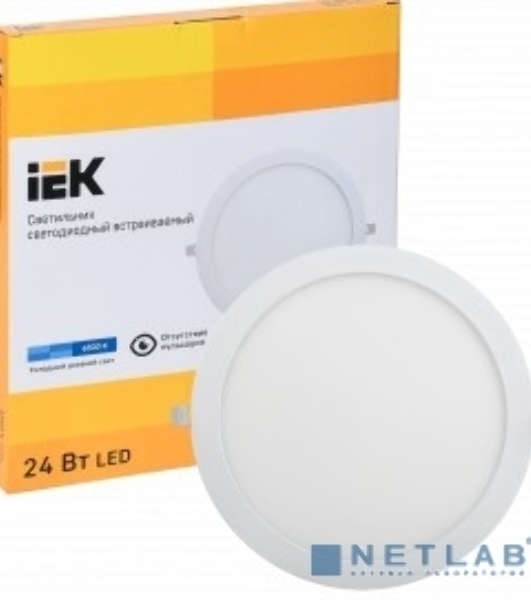 Светильник LED ДВО 1610 24Вт 6500К IP20 круг белый IEK LDVO0-1610-1-24-6500-K01