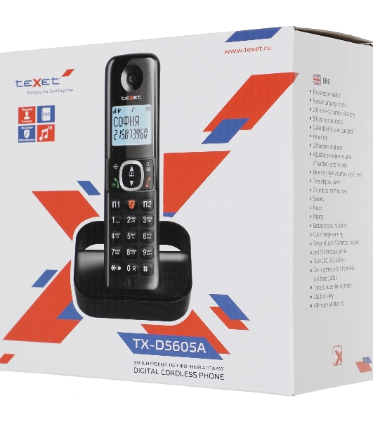 Телефон беспроводной TEXET TX-D5605A черный