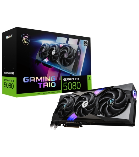Видеокарта MSI NVIDIA GeForce RTX 5080 16Gb PCI-E 256bit GDDR7 2700/30000 HDMIx1 DPx3 HDCP Ret