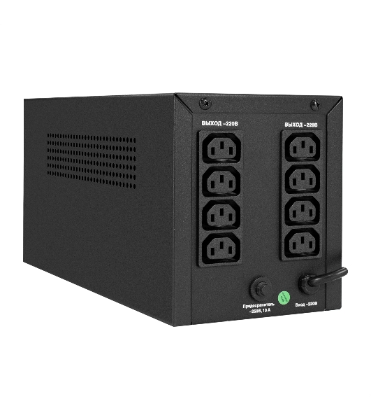 Источник бесперебойного питания ExeGate SpecialPro UNB-1000.LED.AVR.8C13 (1000VA/700W, LED, AVR, 8*C13, батарея 12V 7.2Ah - 2 шт., металлический корпус, Black)