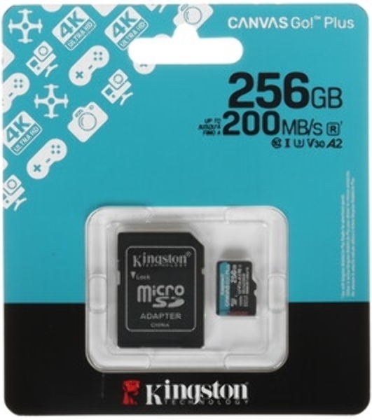 Флеш карта microSDXC 256Gb Kingston SDCG4/256Gb Canvas Go! Plus A2 + adapter