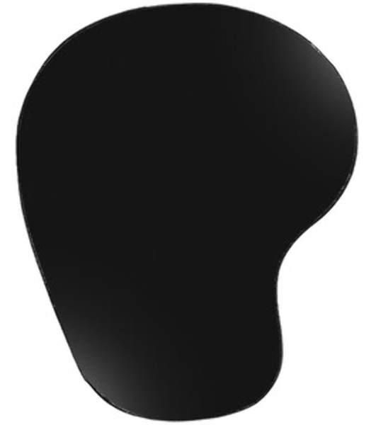 Коврик для мыши с подушкой под запястье Gembird MP-WR-BLACK, черный, 225х195х5мм, ткань/резина, блистер