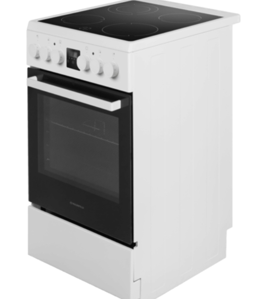 Плита электрическая Maunfeld MEC57CW08TD белый, конфорок 4 шт, духовка 59 л, 50 см x 85 см x 60 см