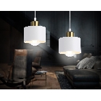 Светильник Ambrella light TR8112 WH/BS белый/латунь E27 max 40W D120*940, фото 1