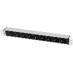 Блок розеток Rem-10 без шнура с инд., 9 Sсhuko, вход IEC 60320 C14, 10A, алюм., 19', фото3