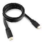 Кабель Cablexpert HDMI CC-HDMI4F-6, 19M/19M, v2.0, медь, позол.разъемы, экран, плоский кабель, 1.8м, черный, пакет, фото 1