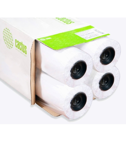 Бумага Cactus CS-LFP90-1067457-4 42'(A0+) 1067мм-45.7м/90г/м2/белый CIE171% для струйной печати втулка:50.8мм (2') (упак.:4рул)