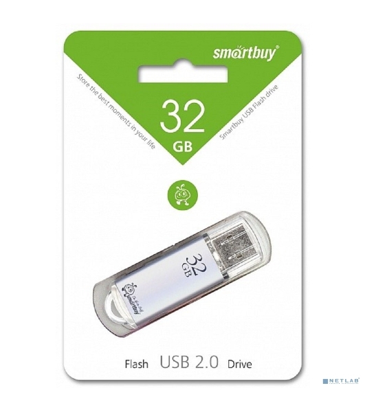 Флешка USB Smartbuy V-Cut silver (SB32GBVC-S), 16Gb, USB 2.0, R/W 25/15, серебристый