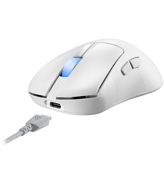 Мышь беспроводная/проводная ASUS ROG Keris II Ace белый, 42000 dpi, радиоканал, Bluetooth, USB, кнопки - 6
