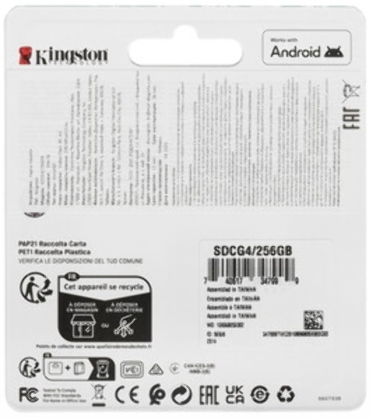 Флеш карта microSDXC 256Gb Kingston SDCG4/256Gb Canvas Go! Plus A2 + adapter