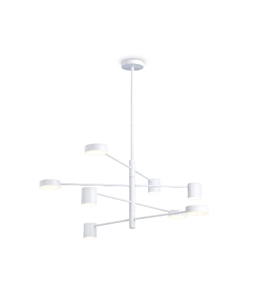 Подвесной светодиодный светильник Ambrella light FL51688/8 WH белый 3000K/4200K/6400K 48W D900*1000 (Без ПДУ)