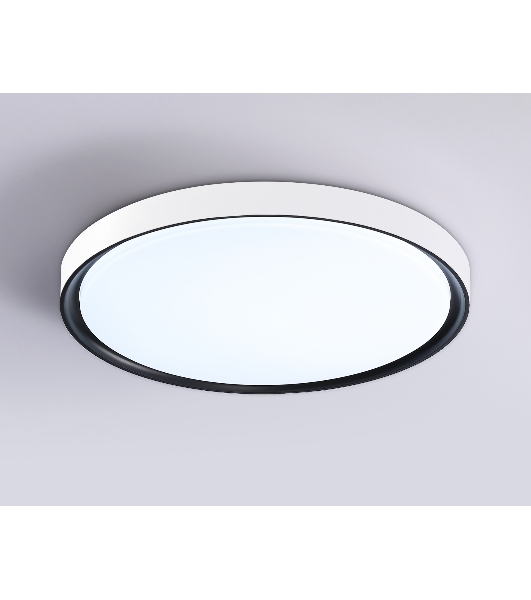 Потолочный светодиодный светильник Ambrella light FZ1247 WH/BK белый/черный IP54 20W 5000K D300*60 (Без ПДУ)