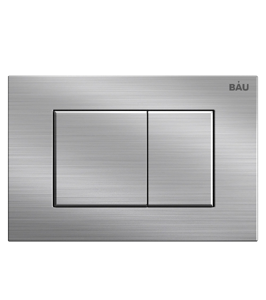 Инсталляция BAU PRO для подвесного унитаза, клавиша смыва BAU Stil антивандальная для системы двойного слива, нержавеющая сталь сатин