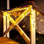Гирлянда Neon-night Айсикл (бахрома) светодиодный, 2,4 х 0,6 м, черный провод, 230 В, диоды теплый белый, 88 LED, фото4