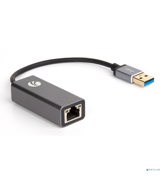 Кабель-переходник USB 3.0 (Am) --> LAN RJ-45 Ethernet 1000 Mbps, Aluminum Shell, VCOM DU312M