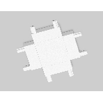 Коннектор для накладного шинопровода 46*46*6 GV1124 WH белый X-образный, фото 1