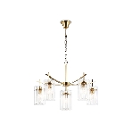 Люстра Ambrella light LH56031/5+1 BS/CL латунь/прозрачный E14*6 max 40W D680*1200, фото9
